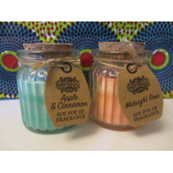 Scented soy candle pots (select from list)