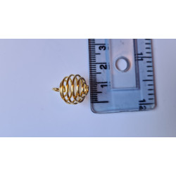 14mm gold spiral cage