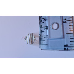 14mm square silver spiral cage 14mm square silver spiral cage