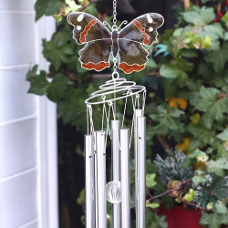 Red Admiral butterfly wind chime