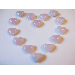 Rose Quartz Hearts 25x30mm